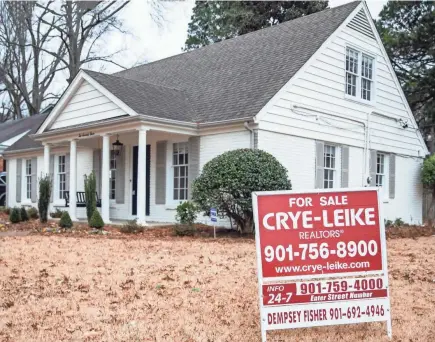  ?? ARIEL COBBERT/THE COMMERCIAL APPEAL ?? A house at 273 Lorece Lane for sale in Memphis on Monday.