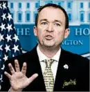  ?? MICHAEL REYNOLDS/EPA ?? White House budget director Mick Mulvaney says the budget shows “compassion.”