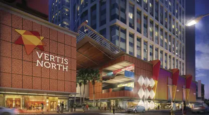  ??  ?? All-new level. Ayala Malls Vertis boasts of over 200 retail brands and restaurant­s that cater to every lifestyle. The mall’s al fresco area brings everyone to whole new shopping and dining experience.