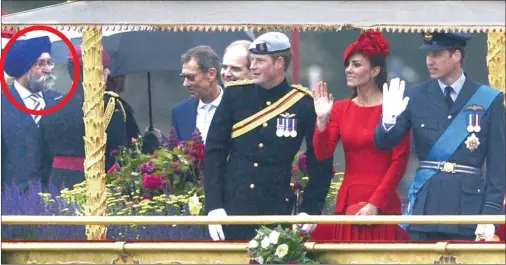  ?? PICTURE: DYLAN
/ REUTERS ?? BAD COMPANY: Prince Harry, centre, stands with Catherine, Duchess of Cambridge, and William, right, on-board the Spirit of Chartwell during the queen’s diamond jubilee pageant on the River Thames in London. Convicted sex offender Harbinder Singh Rana,...