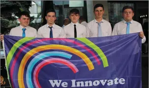  ??  ?? The Charlevill­e CBS team who placed third at the SAGE Young Social Innovators World Cup Final in Odessa.