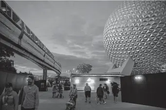  ?? Ted Shaffrey / Associated Press ?? The new “Guardians of the Galaxy”: Cosmic Rewind is part of a multiyear transforma­tion of Epcot, a park once loosely based on Walt Disney’s concept of an altruistic future city.