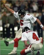  ?? ASSOCIATED PRESS FILE ?? Morten Andersen, who played for four teams, enters the Pro Football Hall of Fame as the leading scorer in NFL history with 2,544 points.
