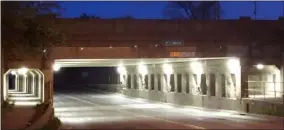  ?? SUBMITTED ?? New lights illuminate the 21st Street underpass in Lorain.