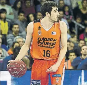  ?? FOTO: ACB PHOTO ?? Guillem Vives, base del Valencia Basket que deberá operarse del tobillo