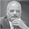  ?? SUSAN WALSH, AP ?? Former U.S. attorney general and Uber adviser Eric Holder is leading an investigat­ion that should conclude by the end of April.