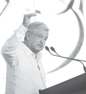  ?? ARIANA PÉREZ ?? El discurso de López Obrador en la 81 Convención Bancaria de Acapulco fue un fracaso.