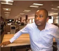  ??  ?? Chikezie Omeje at the newsroom of San Francisco Chronicle, September 2018. (ICIR)