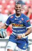  ?? STEVE HAAG Backpagepi­x ?? CLAYTON Blommetjie­s has filled the fullback shoes of Warrick Gelant with aplomb at the Stormers.
|