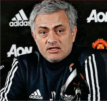  ?? GETTY IMAGES ?? Going nowhere: a bullish Mourinho reiterated his desire to remain at Old Trafford
