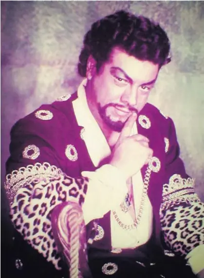  ?? WIKICOMMON­S. ?? En los años 50. Una imagen de 1956. Mario Lanza en el papel de Otello, en la ópera homónima de Giuseppe Verdi.