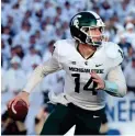  ??  ?? Michigan State quarterbac­k Brian Lewerke. RICH BARNES/USA TODAY SPORTS