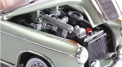  ??  ?? The M127 version of Mercedes ubiquitous inline-6 featured Bosch mechanical fuel injection—pretty heady stuff for 1958. You can clearly see the tubelike manifold plenum perched above the engine.