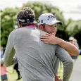  ?? PHOTO: WARWICK SMITH/STUFF ?? Ben Campbell is congratula­ted after his PGA win.