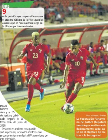  ?? Foto: Anayansi Gámez ?? La Federación Panameña de Fútbol (Fepafut) tendrá que analizar cuidadosam­ente cada paso en el objetivo de entrar a la hexagonal.