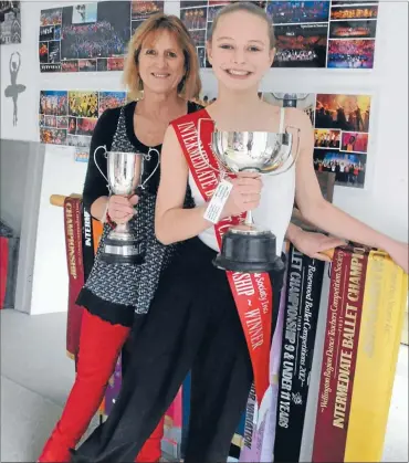  ?? Photo: RHIANNON
MCCONNELL ?? Dance and DNA: Mother and daughter, Sara and Jemima Scott discovered they had won the same five trophies 39 years apart.