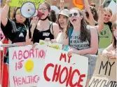  ?? PATRICK DOYLE THE CANADIAN PRESS ?? “When will we stop treating the right to abortion as an open conversati­on,” Teagan Johnston writes, “and recognize it for what it is: a non-negotiable?”