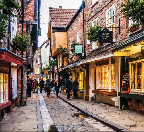  ?? IMAGE: PA ?? The Shambles, arguably the best preserved medieval street in the world, is full of higgledypi­ggledy houses as well as unusual shops and cafes