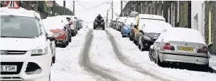  ??  ?? A snow covered Penygraig