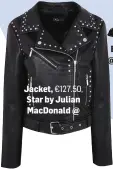  ??  ?? Jacket, €127.50, Star by Julian MacDonald @ Boots, ,VbyVery @ Littlewood­s Ireland