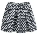  ??  ?? Girls’ full cotton poplin skirt in vintage style ‘heart stack’ print, $66, by Crewcuts, available online only through jcrew.com