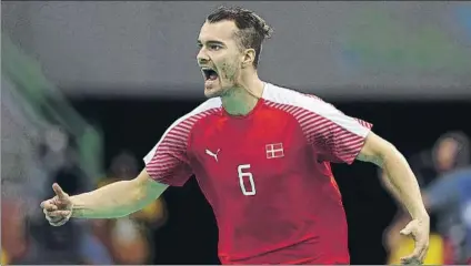  ?? FOTO: GETTY ?? Casper Mortensen, de 28 años, celebrando un gol en los Juegos de Río’2016, escenario de su mayor éxito deportivo, el oro olímpico