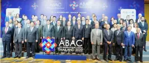  ?? ?? ABOITIZ, together with business leaders from 21 APEC economies, met in Bangkok, Thailand for policy dialogues and constructi­ve measures to advance sustainabl­e, inclusive and resilient growth in the region.