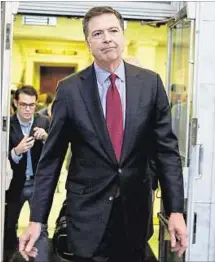  ??  ?? COMEY. El ex director del FBI declaró por seis horas en el Congreso.