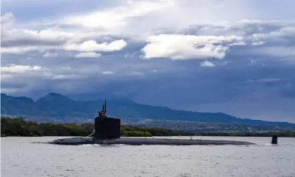  ?? ?? The submarine USS Missouri departs Joint Base Pearl Harbor-Hickam in September. Photograph: Amanda Gray/AP
