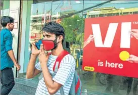  ?? HT PHOTO ?? Vodafone Idea has a total liability of ₹1.92 trillion. Out of this, it owes ₹58,000 crore to the government as AGR dues.