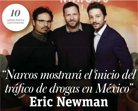  ?? | NETFLIX ?? Michael Peña y Diego Luna protagoniz­arán la cuarta temporada de la serie Narcos.