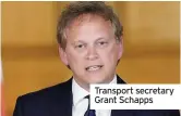  ??  ?? Transport secretary Grant Schapps