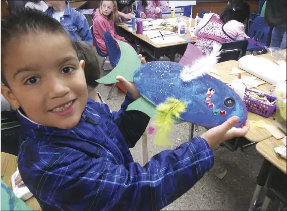  ?? A student in class working on prepackage­d art project. COURTESY PHOTO ??