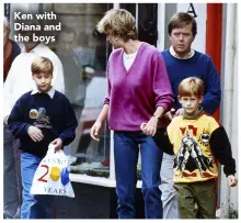  ??  ?? Ken with Diana and the boys