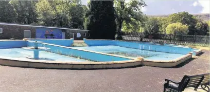  ?? SAM TEGELTIJA ?? The dormant paddling pool at Aberdare Park