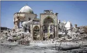  ?? IVOR PRICKETT / NEW YORK TIMES ?? The Islamic State’s leader declared a caliphate in 2014 at this mosque in Mosul, Iraq. The militants blew it up when they retreated in 2017.