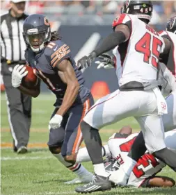  ??  ?? Bears receiver Kevin White, the seventh overall pick in 2015, has appeared in only five games in three seasons because of injuries. JONATHAN DANIEL/ GETTY IMAGES