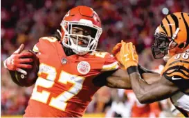  ?? GETTY IMAGES ?? Kareem Hunt signed a one-year deal potentiall­y worth more than $1 million.