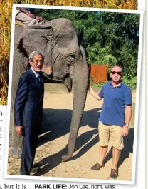  ??  ?? Park life: Jon Lee, right, was delighted with Kaziranga National Park