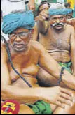  ?? PTI ?? Tamil farmers are on a protest at Jantar Mantar in Delhi