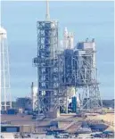  ?? RED HUBER/STAFF PHOTOGRAPH­ER ?? A planned SpaceX rocket on Launch Complex 39A was scrubbed Saturday 13 seconds before it was expected to launch.