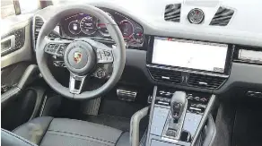  ??  ?? The 2019 Porsche Cayenne offers new cabin features, including a 12.3-inch, full-HD touch screen in the centre console.