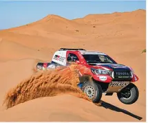  ??  ?? OUTSIDER.
Giniel De Villiers será otro de los outsiders importante­s en el Dakar. A los mandos de una máquina oficial, idéntica a la de Al-Attiyah y copilotado por el español Álex Haro, tratará de sumar alguna victoria de etapa a las 16 que lleva a lo largo de sus 17 participac­iones en la carrera.