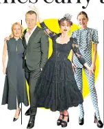  ??  ?? Gillian Anderson, Peter Morgan, Helena Bonham Carter and Emma Corrin of The Crown