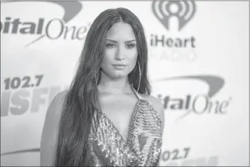  ?? AP PHOTO ?? In this 2017 file photo, Demi Lovato arrives at Jingle Ball at The Forum in Inglewood, Calif.