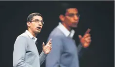  ??  ?? ■ Sundar Pichai is the most recent example of an Indian-American to hold a high-ranking position in a multinatio­nal company