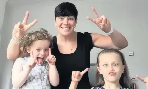  ??  ?? Lisa Capstick, who was warned she might never have children, with daughters Olivia, eight, and Erin, six