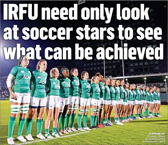  ?? ?? STEPPING UP: Pro deals should bring improvemen­t to the women’s game