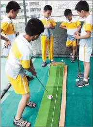  ?? PENG TONG / FOR CHINA DAILY ?? Experts say the future of golf in China depends on junior programs.