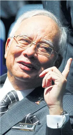  ?? REUTERS ?? Malaysia’s Prime Minister Najib Razak in Kuala Lumpur on Wednesday.